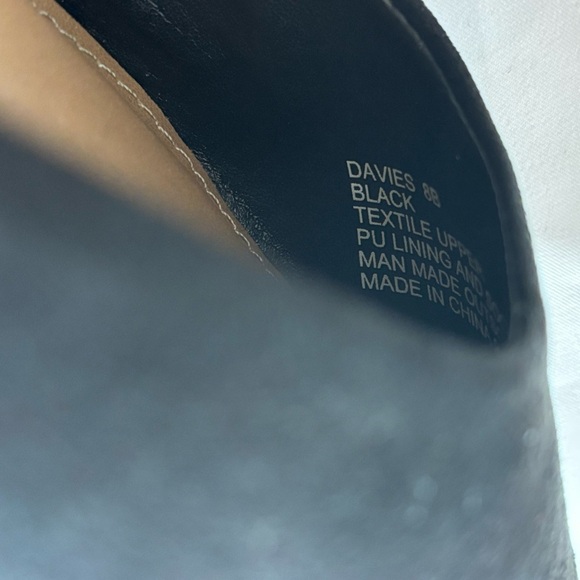 STEVE MADDEN Sz 8B Davies Slingback Shoes Suede Textile Block Heel Pointy Toe - Picture 7 of 7